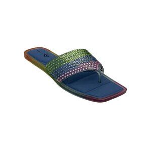 Katy Perry Embellished Geli Slide Thong Sandals Rainbow Size 9